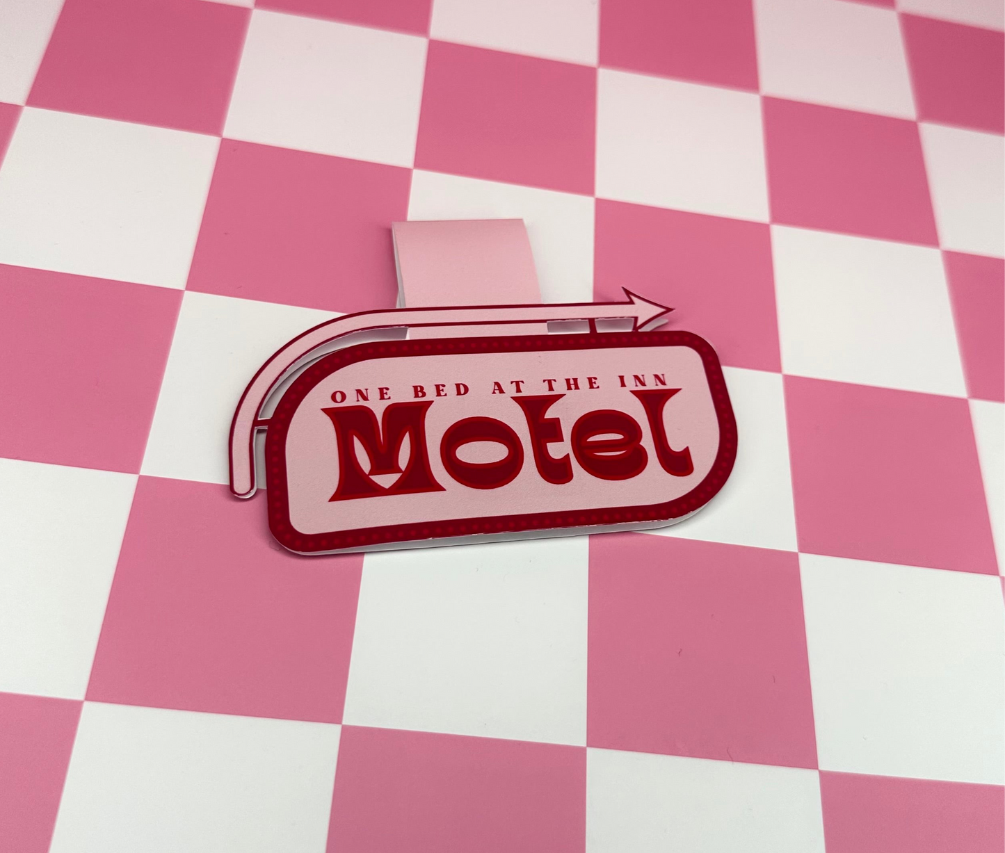 One Bed at the Inn Motel Cute Magnetic Bookmark