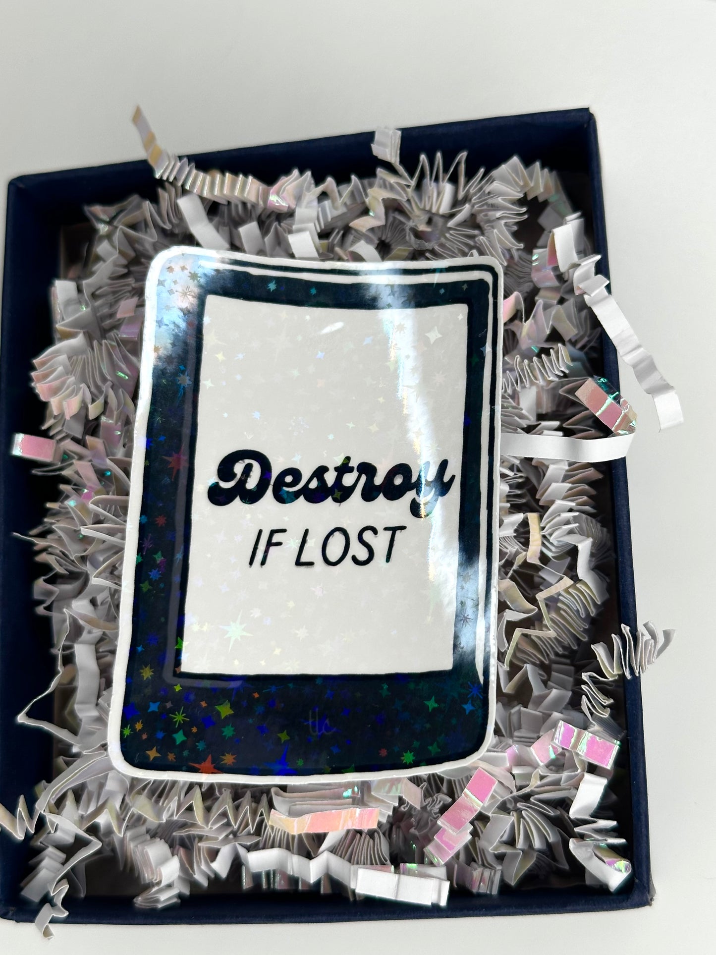 Destroy If Lost Die Cut Sticker (Small)