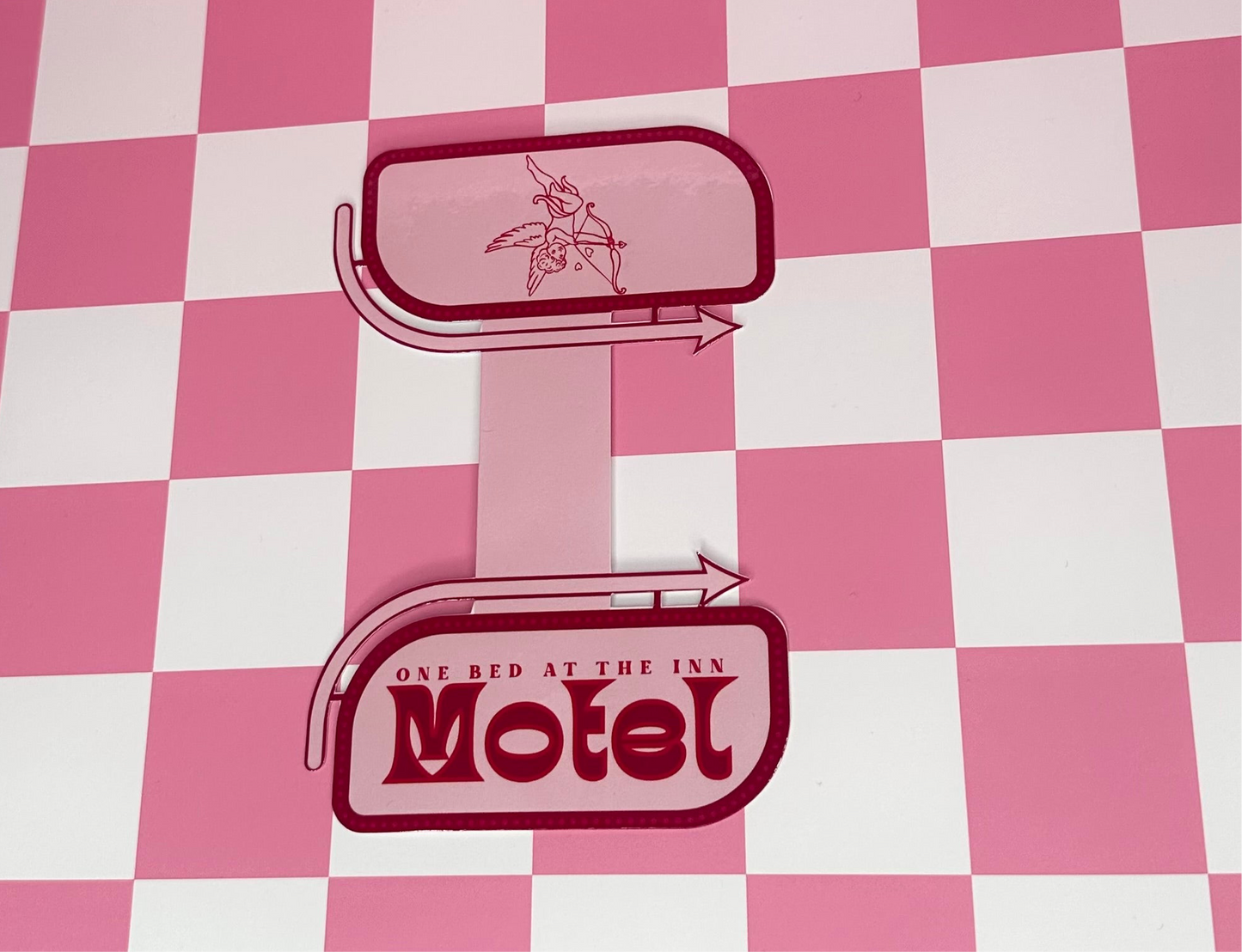 One Bed at the Inn Motel Cute Magnetic Bookmark