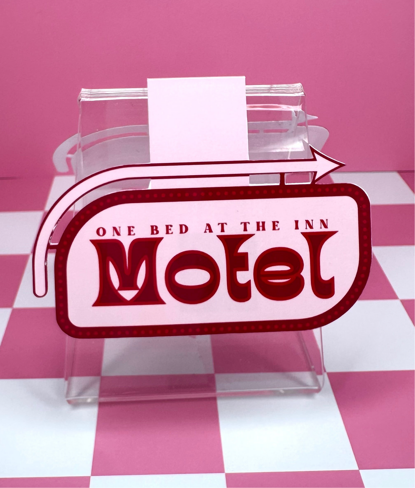 One Bed at the Inn Motel Cute Magnetic Bookmark